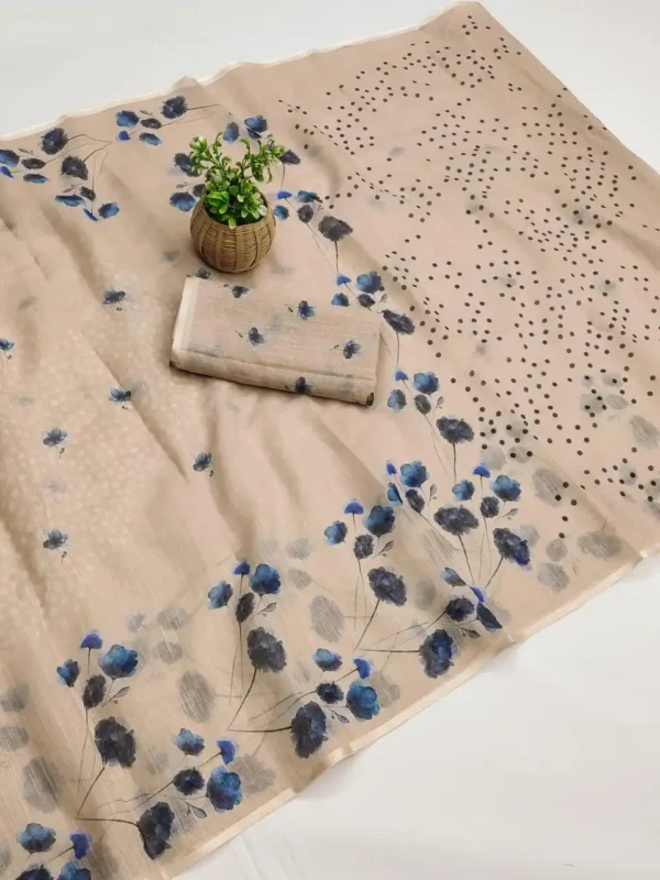 Linen Cotton Saree