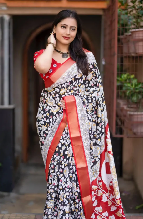 Mugha Fancy Cotton Sarees - Image 2