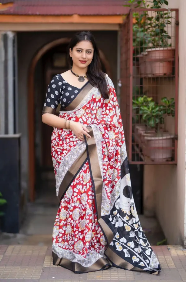Mugha Fancy Cotton Sarees - Image 5