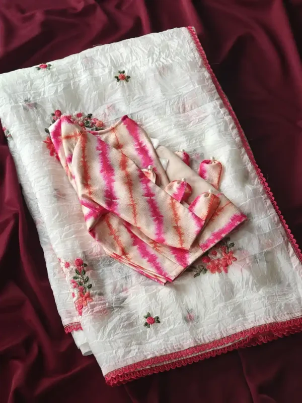 Crush Semi Silk Saree - Image 3