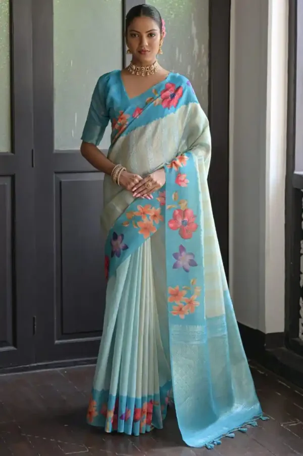 Banarasi soft silk sari-4 options - Image 3