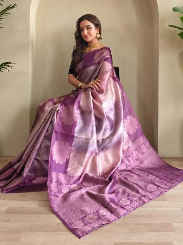 kanjivuram silk sari-6 options - Image 3