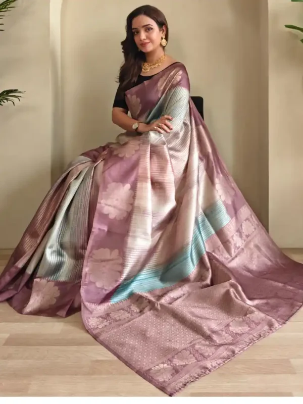 kanjivuram silk sari-6 options - Image 4