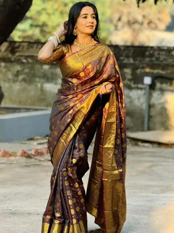 Banarasi  Silk Sari-3 option - Image 4