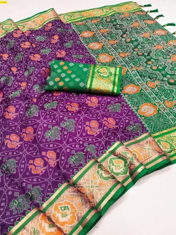 Patola Silk Sari-10 sari - Image 4