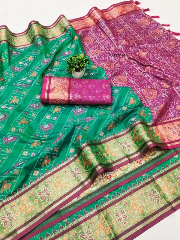 Patola Silk Sari-10 sari - Image 6