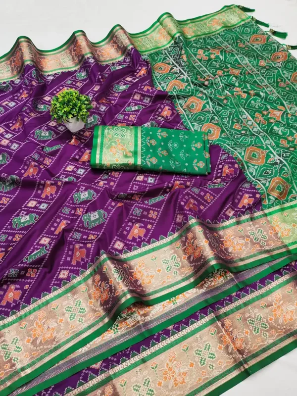 Patola Silk Sari-10 sari - Image 7