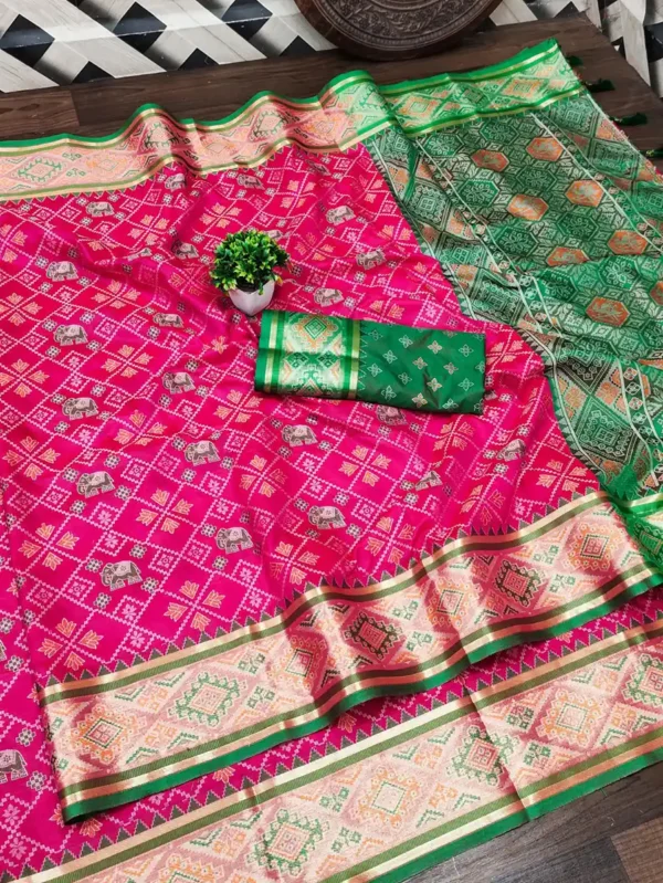 Patola Silk Sari-10 sari - Image 11