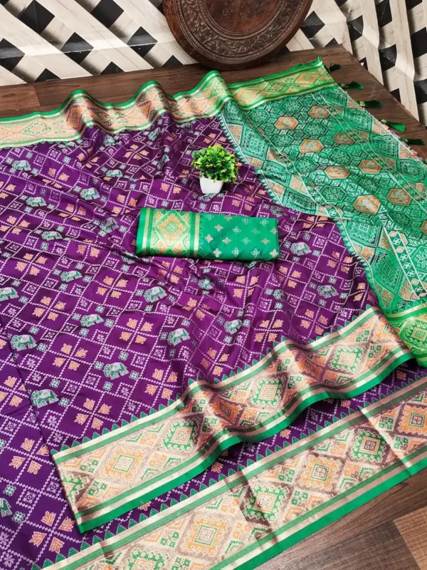 Patola Silk Sari-10 sari - Image 3