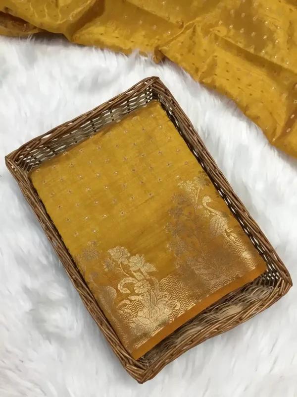 Tussar Silk Sari-4 options - Image 3