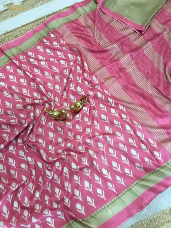 Crape Silk Sari- 6 options - Image 5