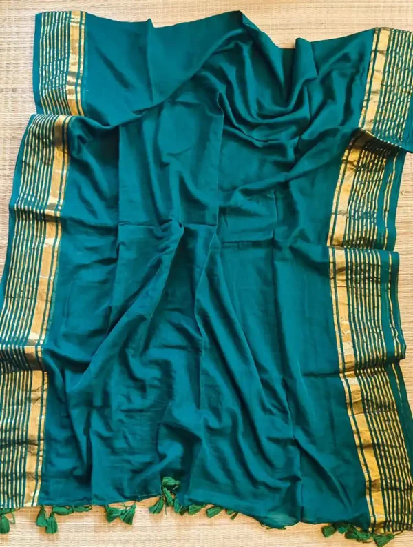 Pure Mulmul Cotton Skart Border Saree - Image 2