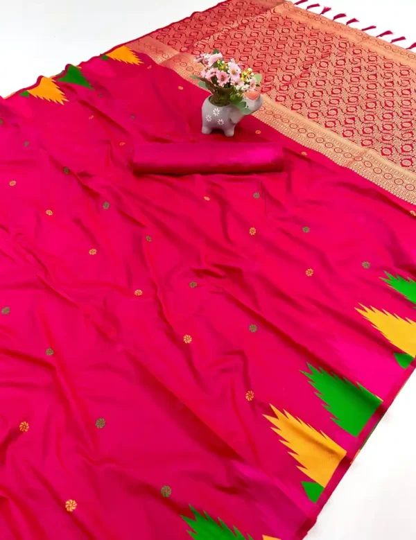 Soft silk two tone sari-8options - Image 8