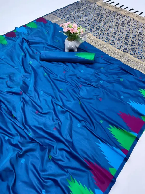 Soft silk two tone sari-8options - Image 2