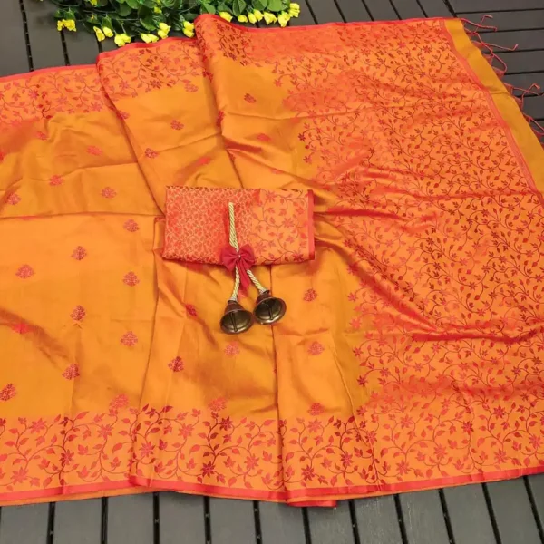 Khadi Raw Silk sari-8 options - Image 8