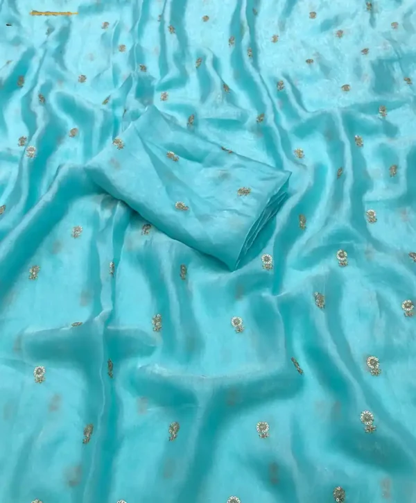 Space silk satin sari(7option) - Image 5