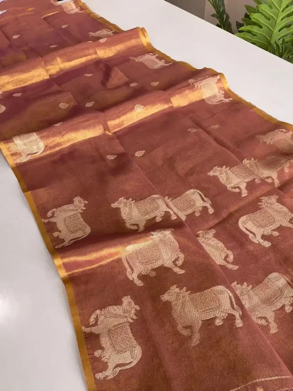 2JULY- zari tissue weaving Sari-options - Image 9