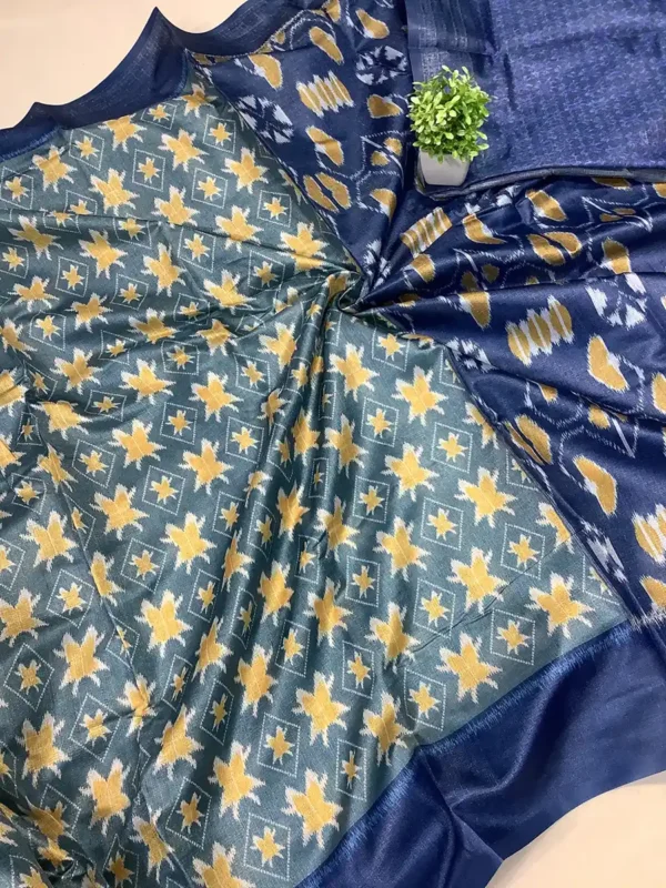 4 July-Linen cotton printed sarees-options - Image 6
