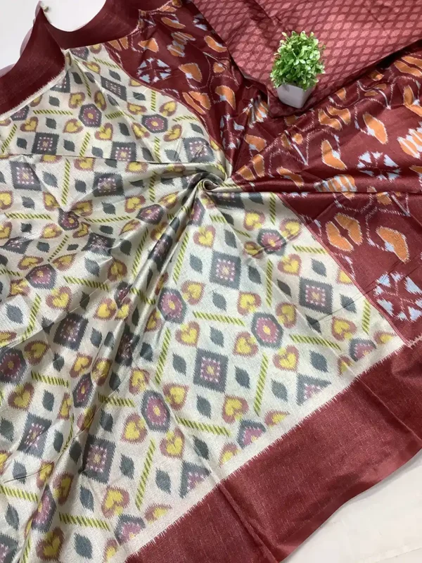 4 July-Linen cotton printed sarees-options - Image 7