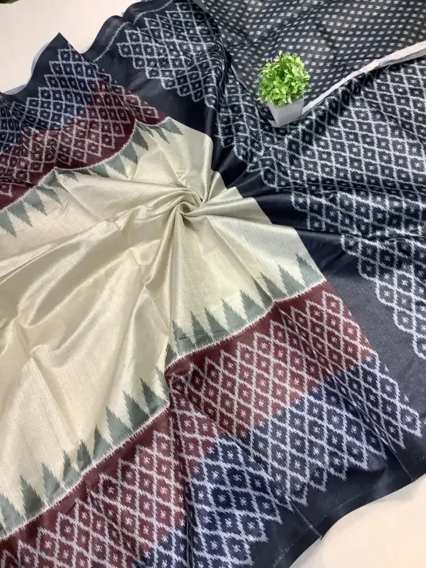 4 July-Linen cotton printed sarees-options - Image 9