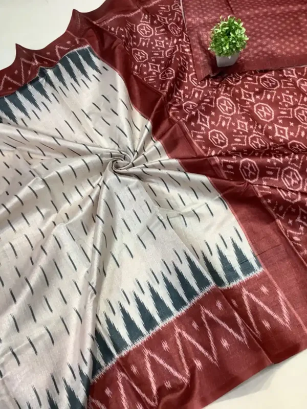 4 July-Linen cotton printed sarees-options - Image 10