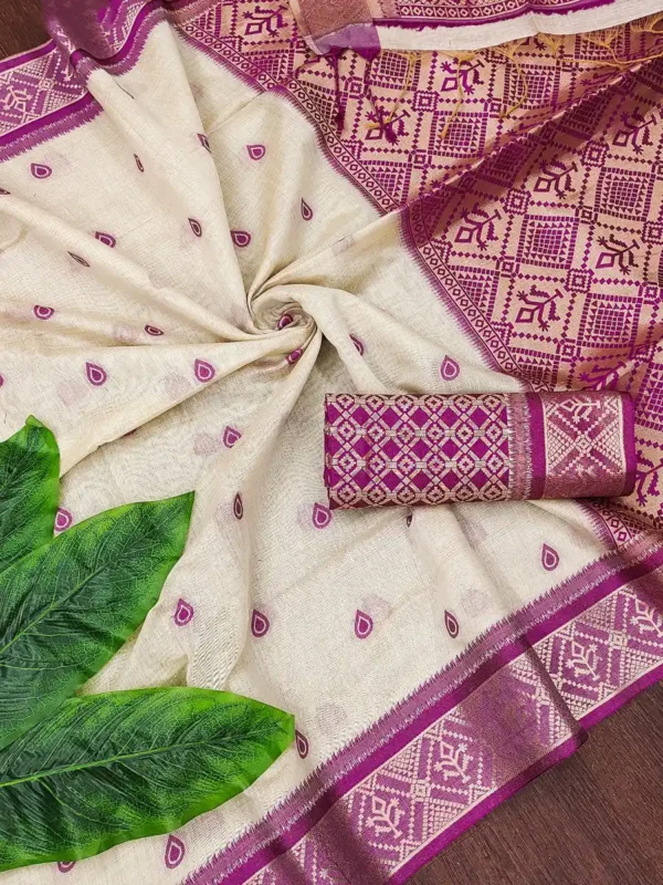 5July-Cotton muga soft saree - Image 3