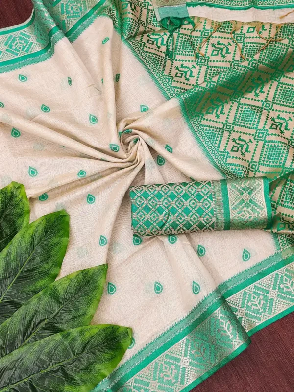 5July-Cotton muga soft saree - Image 2
