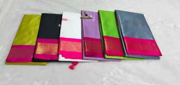5 July-Cotton Silk Sari- Multiple options - Image 4