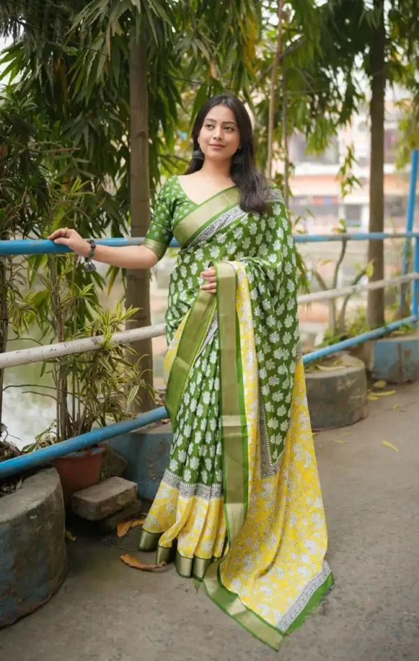 11-July-Ajrakh style saree