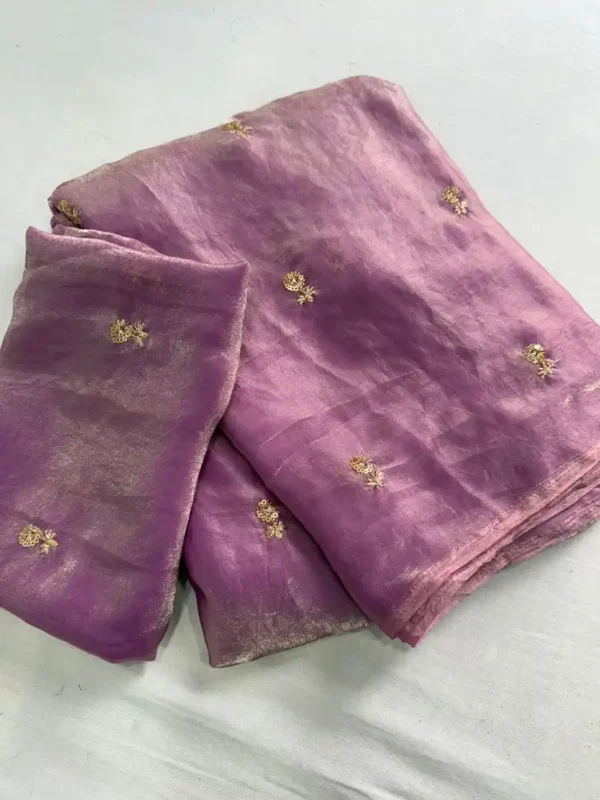 12July-Satin dual shade sari-options - Image 5