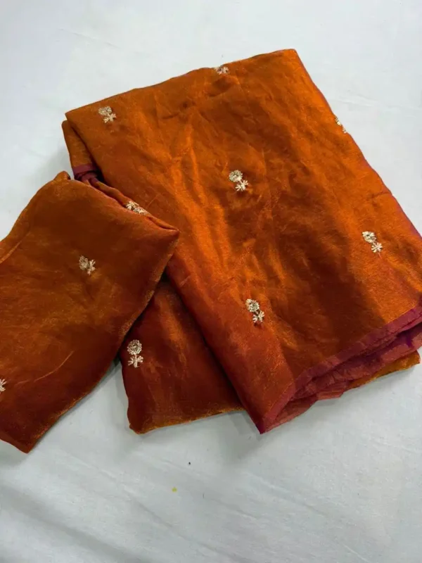 12July-Satin dual shade sari-options - Image 2