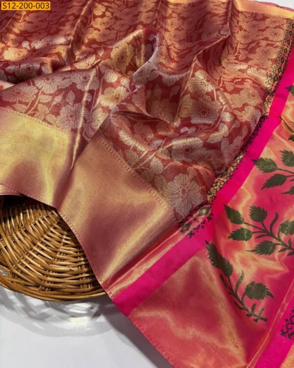 13July-Banarasi tissue soft silk Sari-options - Image 2