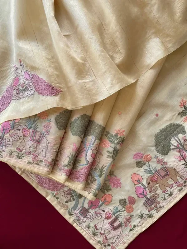 15July-Handloom Tussar sari-options - Image 4
