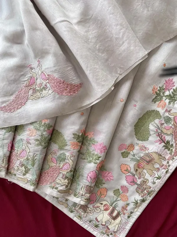 15July-Handloom Tussar sari-options - Image 3