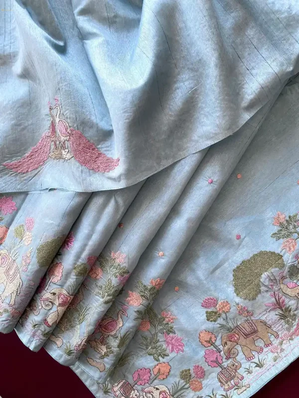 15July-Handloom Tussar sari-options - Image 2