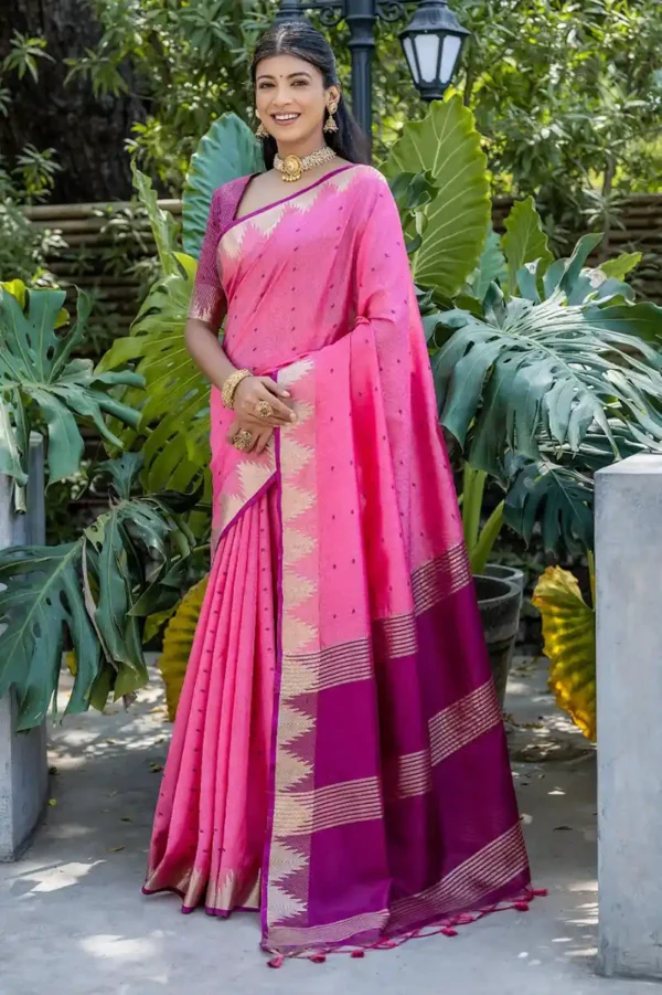 19 July- Semi Tussar silk sari-option - Image 2