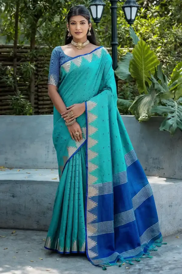19 July- Semi Tussar silk sari-option