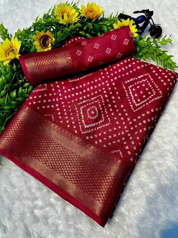 Dola silk printed sareI-options