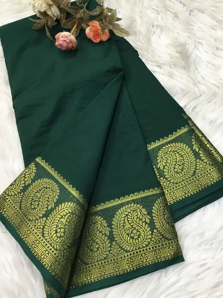 Viscose  Crepe Silk Sari-options